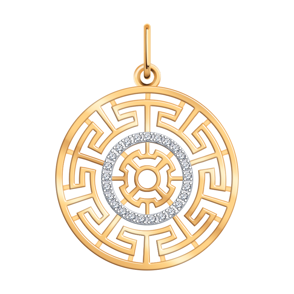 Подвеска из красного золота с фианитами Ювелирное изделие - Подвеска из красного золота с фианитами в магазине Best-Gold 131146