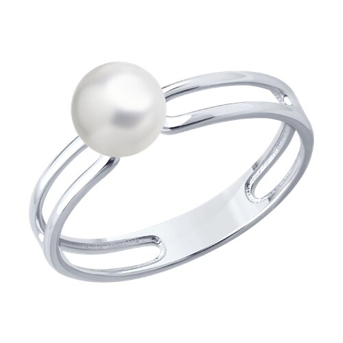 Ювелирное изделие - Кольцо из серебра с жемчугом в магазине Best-Gold 152504
