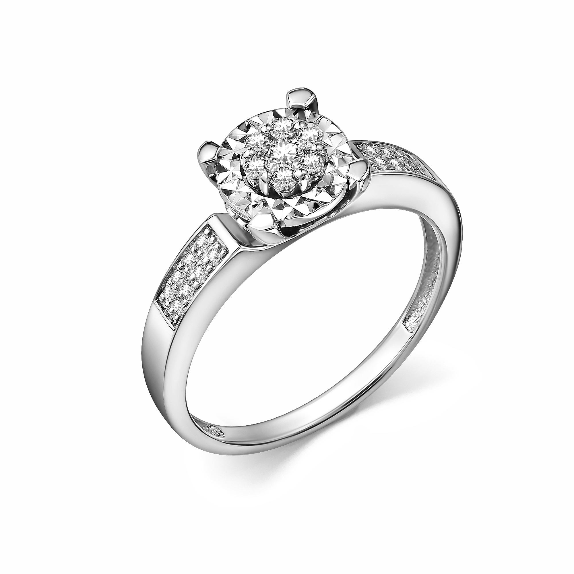 Кольцо из белого золота с бриллиантами Ювелирное изделие - Кольцо из белого золота с бриллиантами в магазине Best-Gold 141610