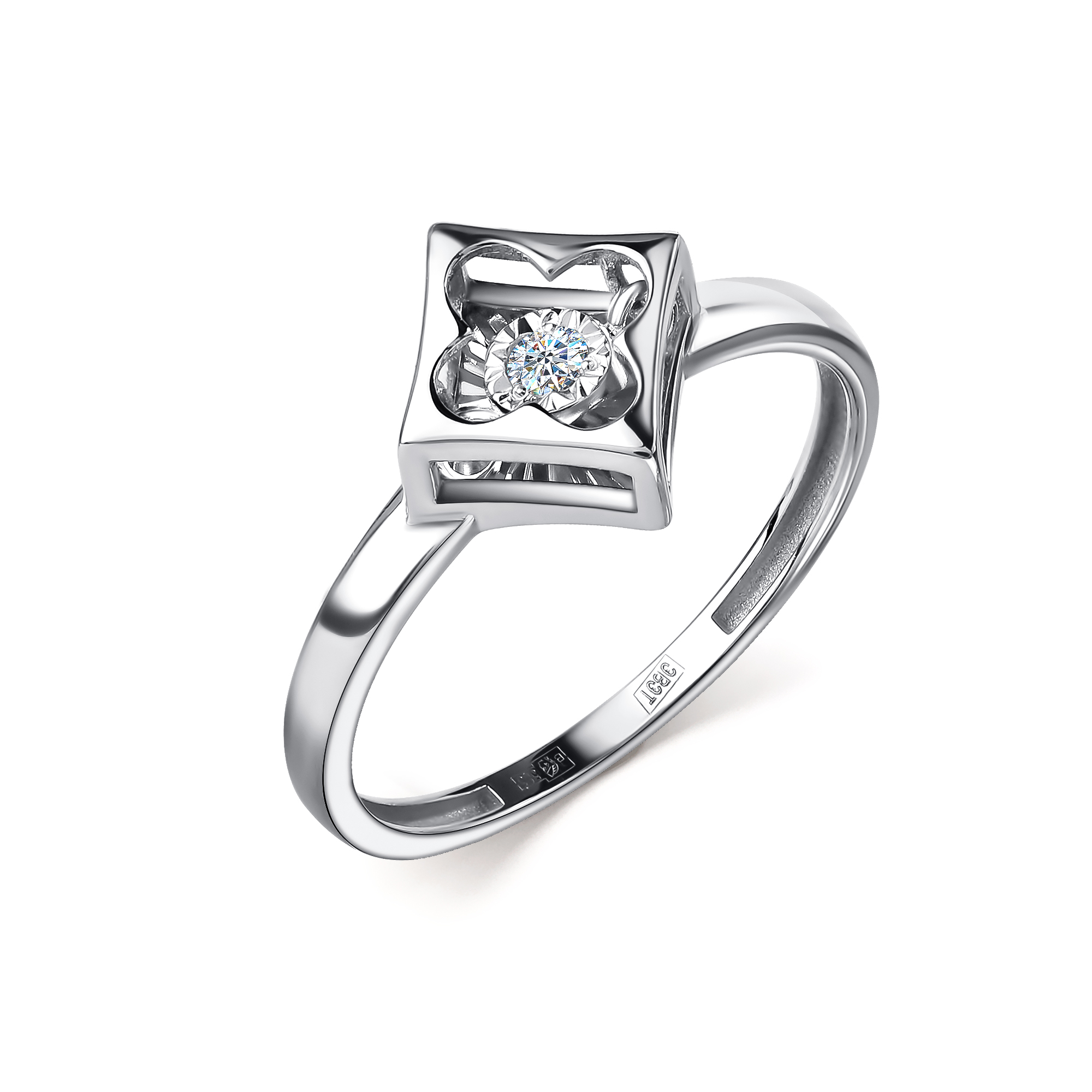 Кольцо из белого золота с бриллиантами Ювелирное изделие - Кольцо из белого золота с бриллиантами в магазине Best-Gold 140278