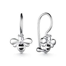 Серьги из серебра с эмалью и фианитами Ювелирное изделие - Серьги из серебра с эмалью и фианитами в магазине Best-Gold 134733