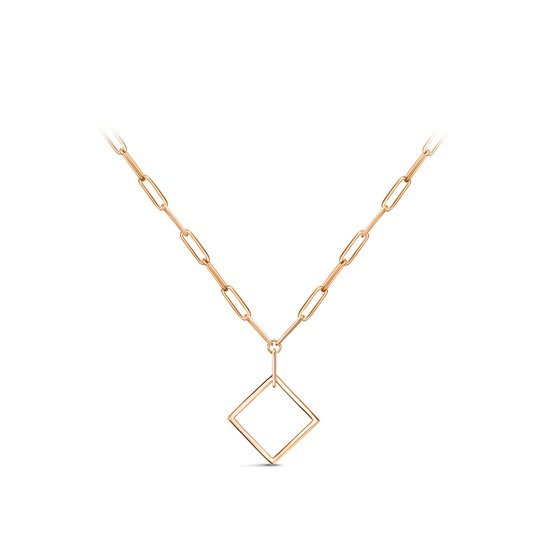 Ювелирное изделие - Колье из красного золота с фианитом в магазине Best-Gold 105718