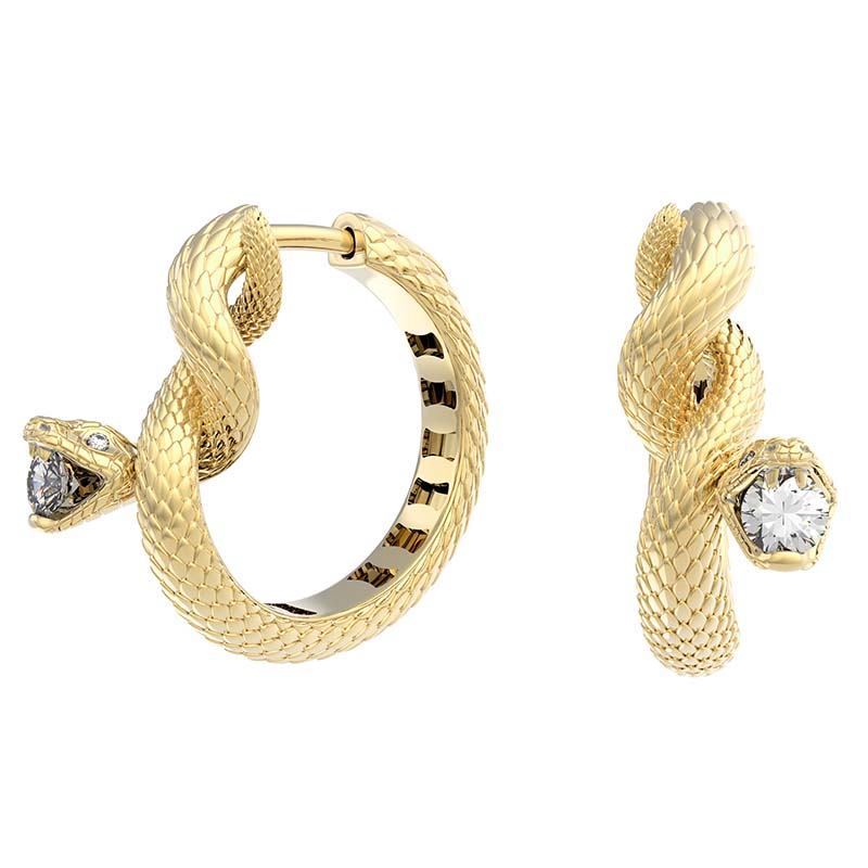 Ювелирное изделие - Серьги из желтого золота с бриллиантами в магазине Best-Gold 142316