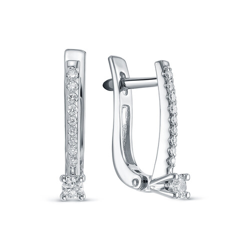 Серьги из белого золота с бриллиантами Ювелирное изделие - Серьги из белого золота с бриллиантами в магазине Best-Gold 028710