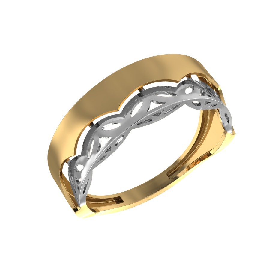 Ювелирное изделие - Кольцо из комбинированного золота в магазине Best-Gold 126722