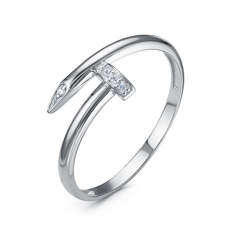 Кольцо из белого золота с фианитами Ювелирное изделие - Кольцо из белого золота с фианитами в магазине Best-Gold 142538