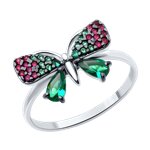 Кольцо из серебра с фианитами Ювелирное изделие - Кольцо из серебра с фианитами в магазине Best-Gold 123428