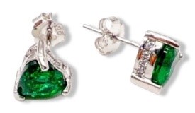 Серьги из серебра с цирконами Ювелирное изделие - Серьги из серебра с цирконами в магазине Best-Gold 128721