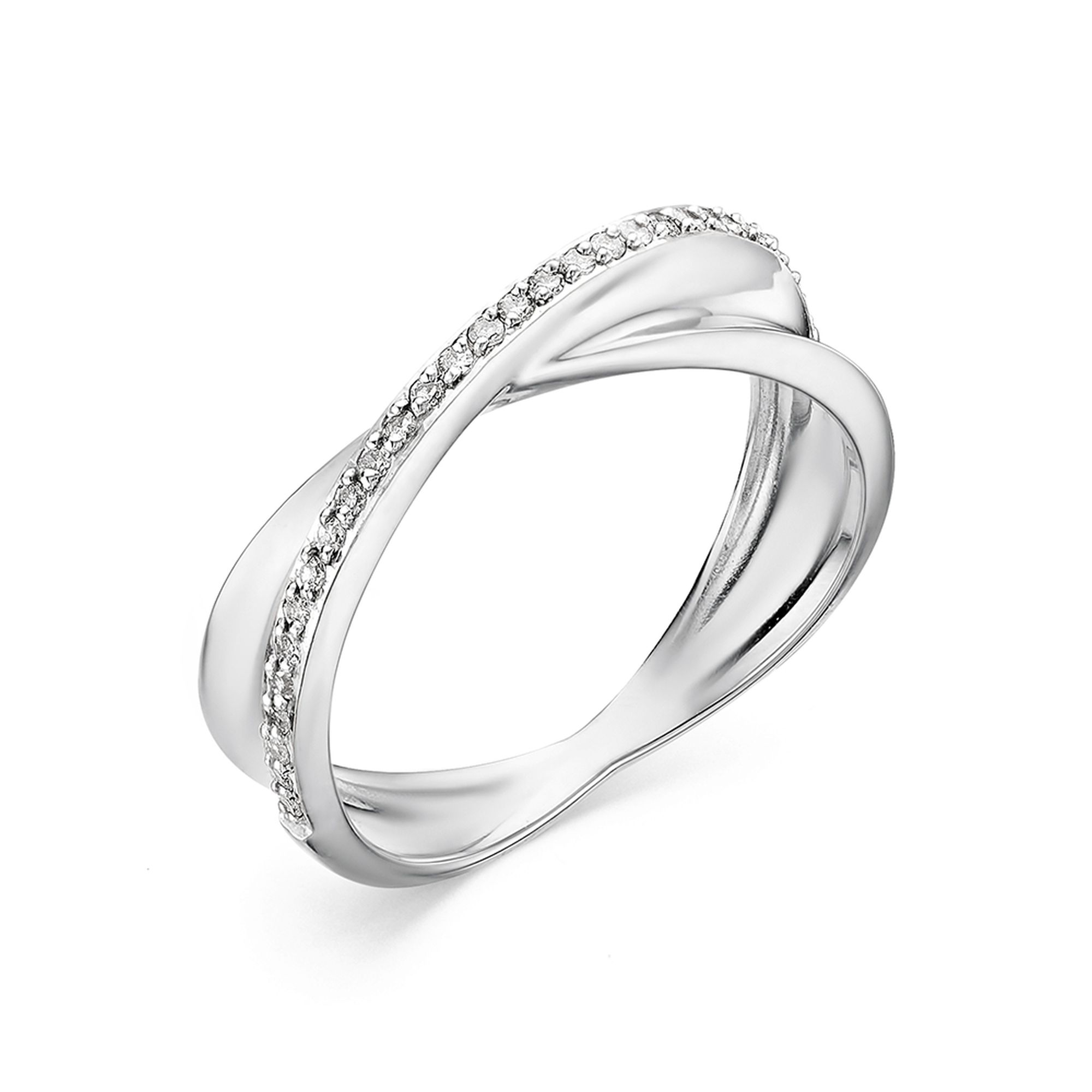 Ювелирное изделие - Кольцо из белого золота с бриллиантами в магазине Best-Gold 155596