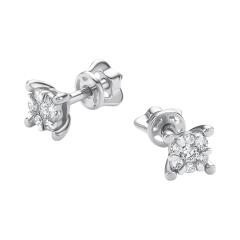 Серьги из белого золота с бриллиантами