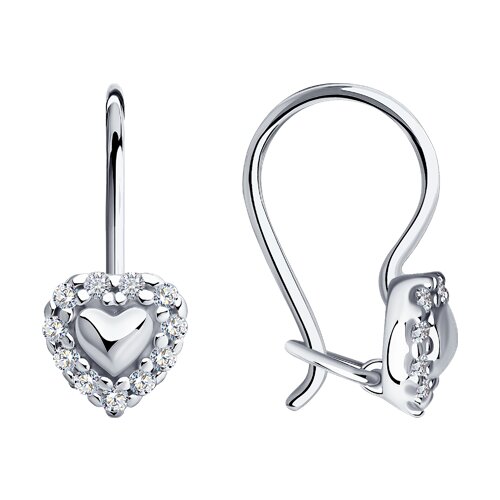 Серьги из серебра с фианитами Ювелирное изделие - Серьги из серебра с фианитами в магазине Best-Gold 089058