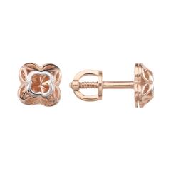 Ювелирное изделие - Серьги из комбинированного золота в магазине Best-Gold 101782