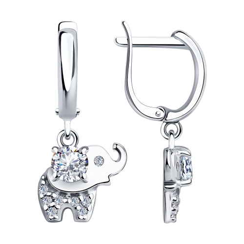 Серьги из серебра с фианитами Ювелирное изделие - Серьги из серебра с фианитами в магазине Best-Gold 012803