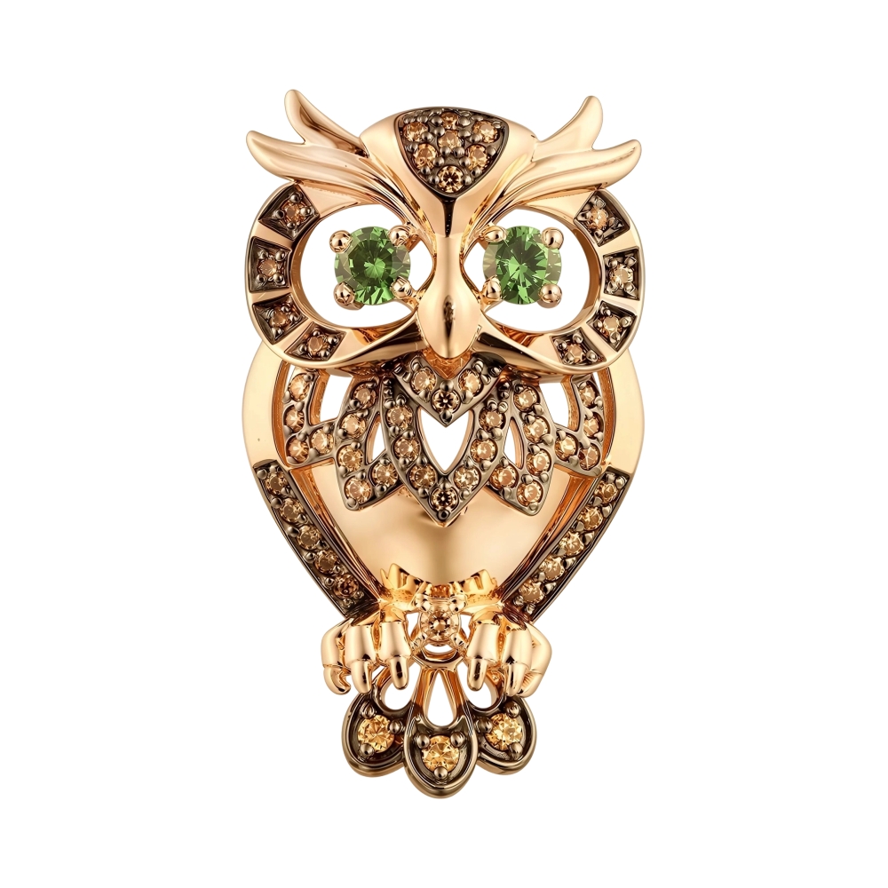 Ювелирное изделие - Подвеска из красного золота с фианитами в магазине Best-Gold 126082