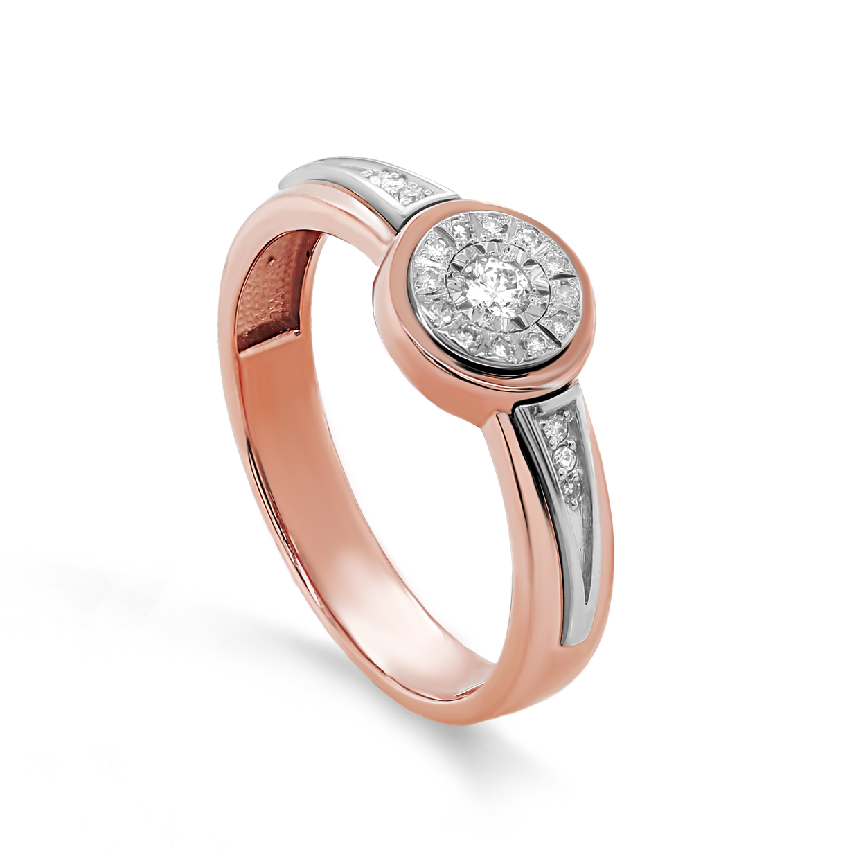 Ювелирное изделие - Кольцо из красного золота с бриллиантами в магазине Best-Gold 127427