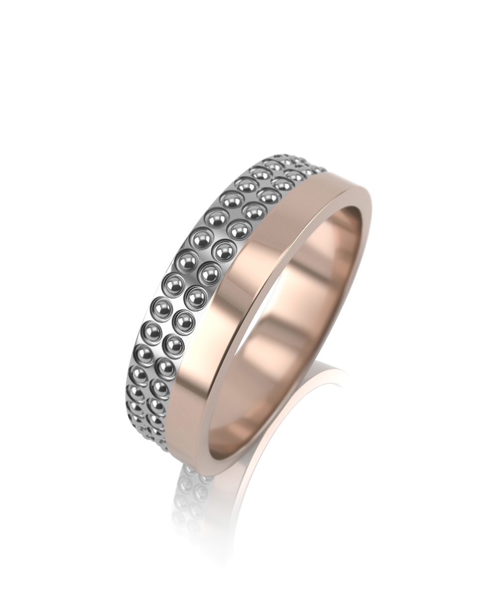 Обручальное кольцо из комбинированного золота Ювелирное изделие - Обручальное кольцо из комбинированного золота в магазине Best-Gold 034535