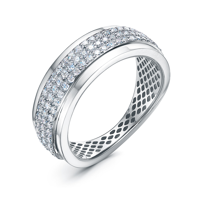 Ювелирное изделие - Кольцо из серебра с фианитами в магазине Best-Gold 158369