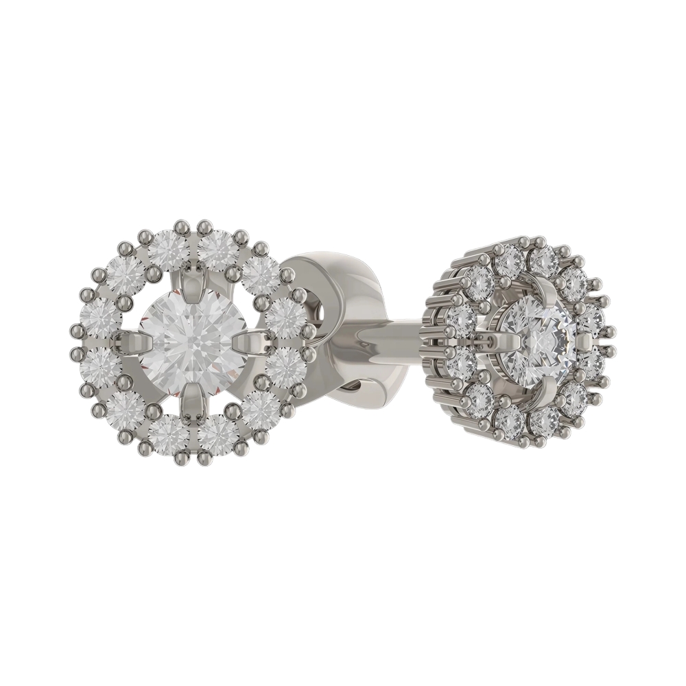 Серьги из белого золота с бриллиантами Ювелирное изделие - Серьги из белого золота с бриллиантами в магазине Best-Gold 155481