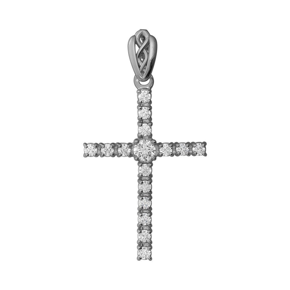 Ювелирное изделие - Подвеска из белого золота с бриллиантами в магазине Best-Gold 153615