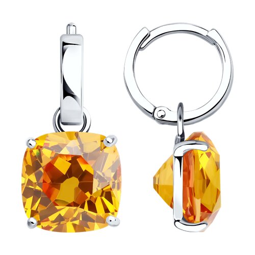 Серьги из серебра с фианитами Ювелирное изделие - Серьги из серебра с фианитами в магазине Best-Gold 149888