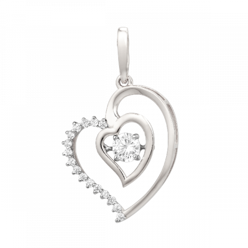 Подвеска из белого золота с фианитом Ювелирное изделие - Подвеска из белого золота с фианитом в магазине Best-Gold 122911