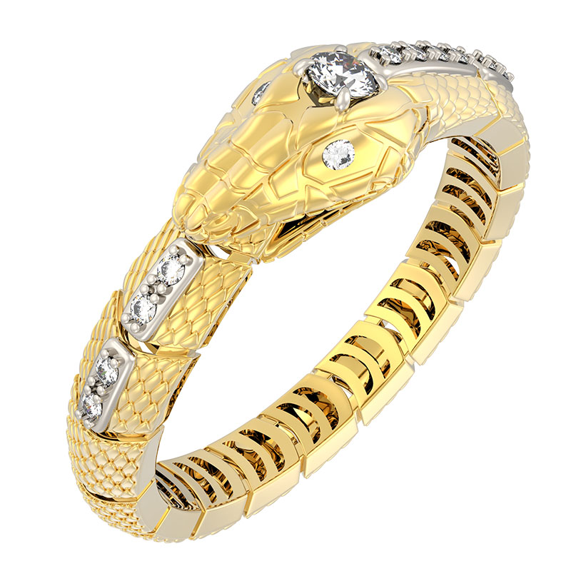 Ювелирное изделие - Кольцо из желтого золота с бриллиантами в магазине Best-Gold 149393