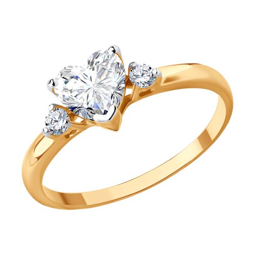 Кольцо из красного золота с фианитами Ювелирное изделие - Кольцо из красного золота с фианитами в магазине Best-Gold 145860