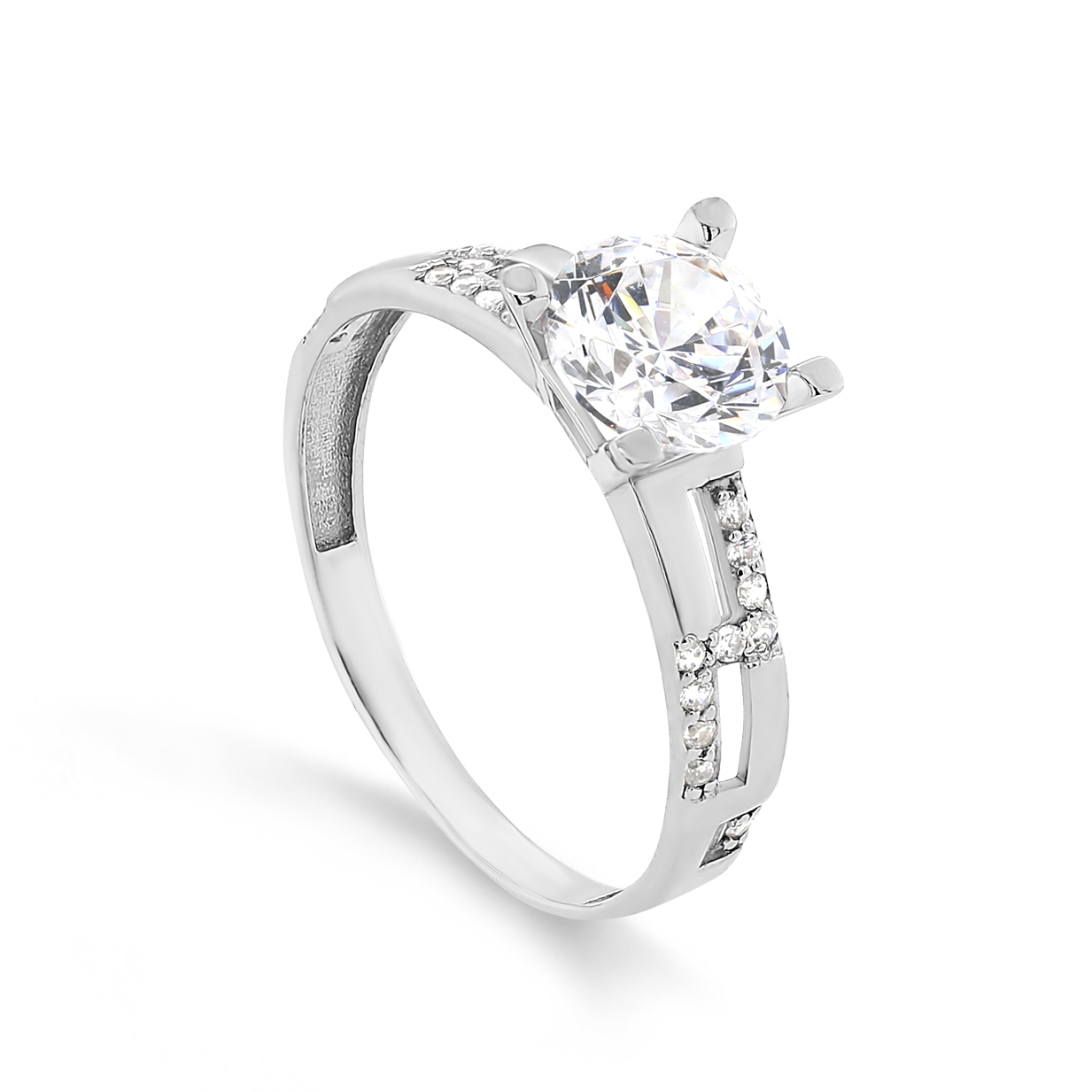 Кольцо из серебра  с фианитами Ювелирное изделие - Кольцо из серебра  с фианитами в магазине Best-Gold 127184