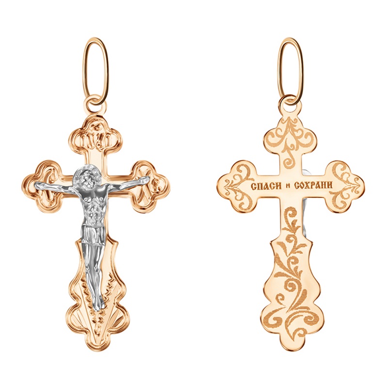 Крест из красного золота Ювелирное изделие - Крест из красного золота в магазине Best-Gold 091288