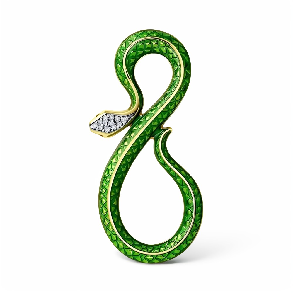 Ювелирное изделие - Брошь из серебра с фианитами в магазине Best-Gold 152750