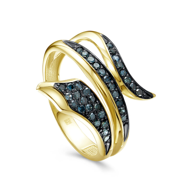 Ювелирное изделие - Кольцо из жёлтого золота с бриллиантами в магазине Best-Gold 147061