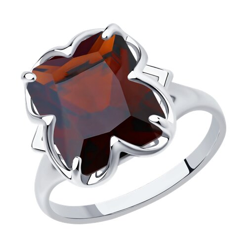 Кольцо из серебра с красным ситаллом Ювелирное изделие - Кольцо из серебра с красным ситаллом в магазине Best-Gold 005512