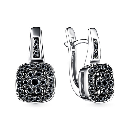 Серьги из белого золота с бриллиантами Ювелирное изделие - Серьги из белого золота с бриллиантами в магазине Best-Gold 119591