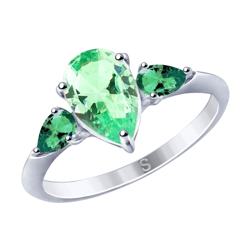 Кольцо из серебра с фианитами Ювелирное изделие - Кольцо из серебра с фианитами в магазине Best-Gold 014837