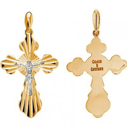 Крест из красного золота Ювелирное изделие - Крест из красного золота в магазине Best-Gold 109469