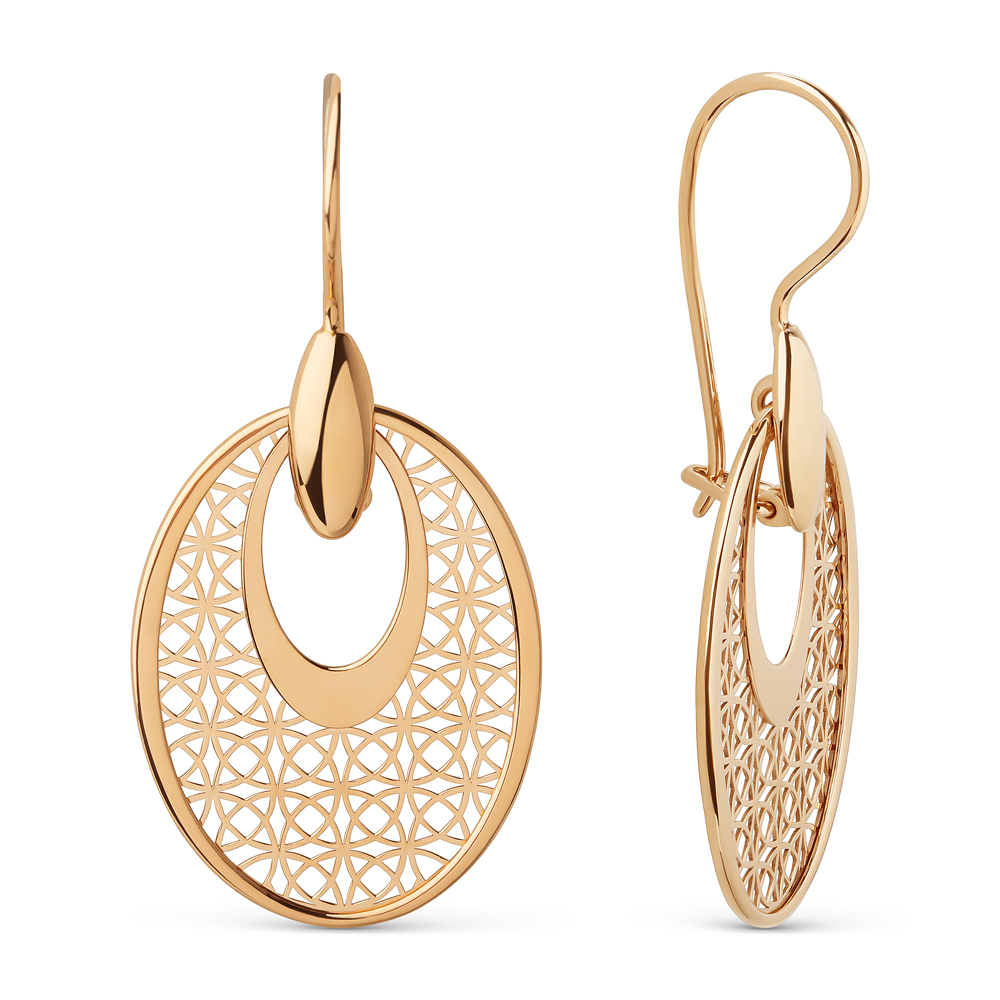 Серьги из красного золота Ювелирное изделие - Серьги из красного золота в магазине Best-Gold 145467