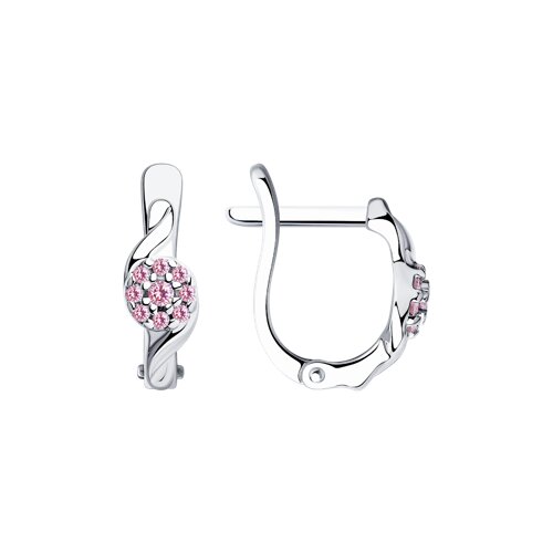 Серьги из серебра с фианитами Ювелирное изделие - Серьги из серебра с фианитами в магазине Best-Gold 124635