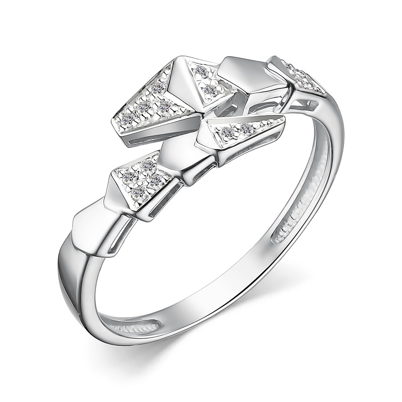 Ювелирное изделие - Кольцо из белого золота с брилиантами в магазине Best-Gold 154357