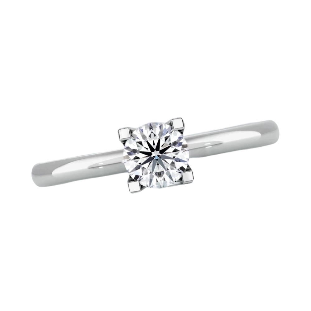 Кольцо помолвочное из белого золота с бриллиантом Ювелирное изделие - Кольцо помолвочное из белого золота с бриллиантом в магазине Best-Gold 034852