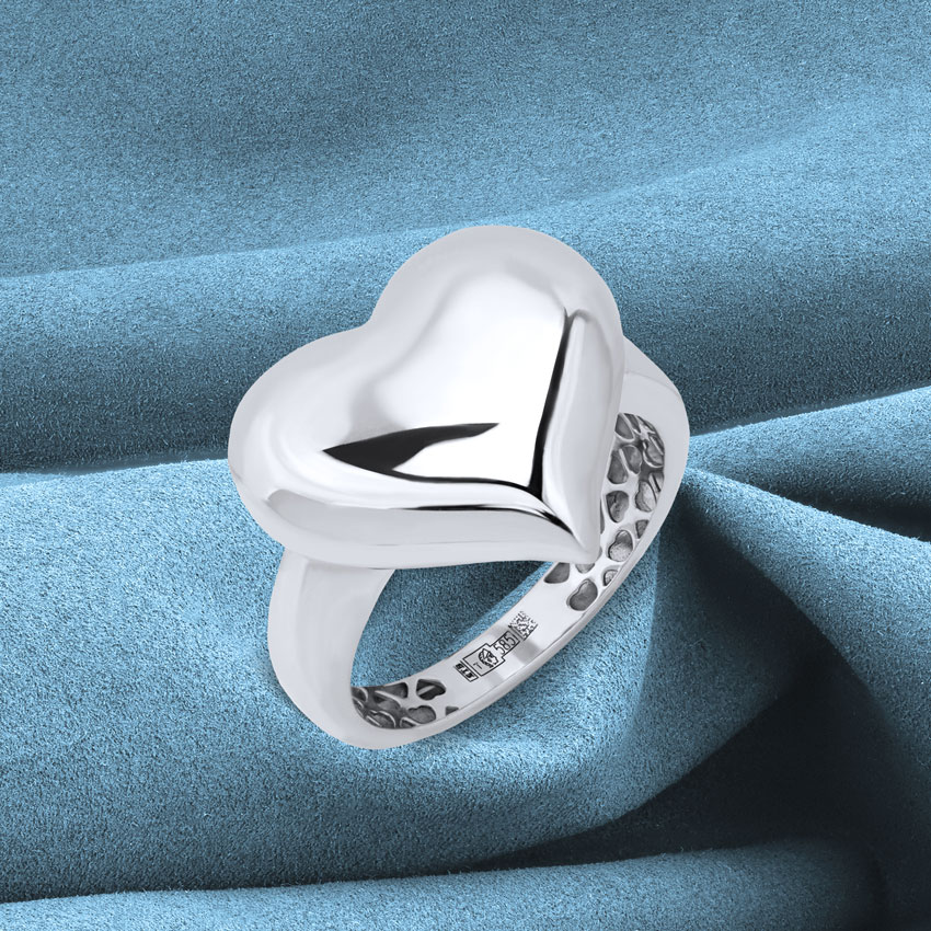 Кольцо из белого золота