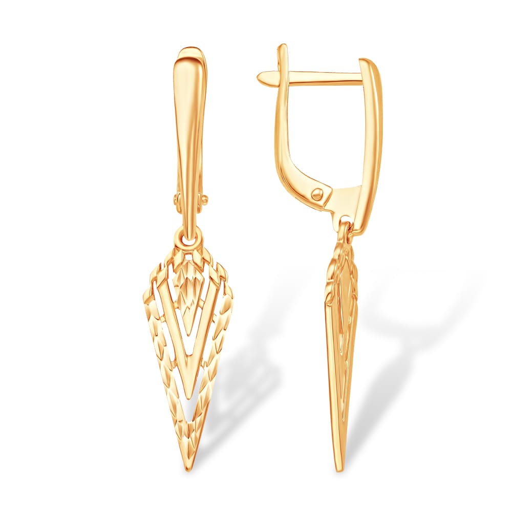 Серьги из красного золота