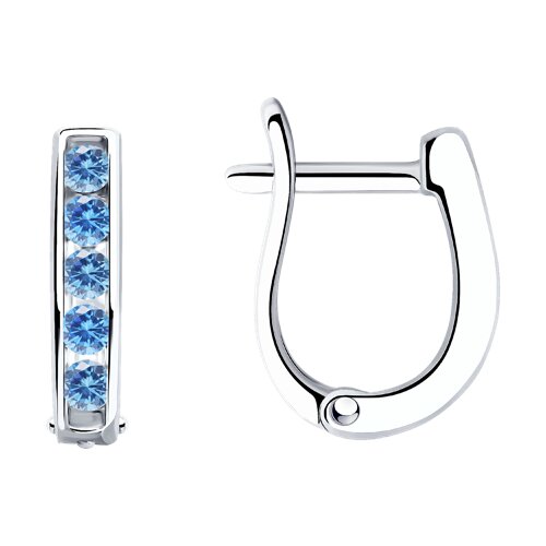 Серьги из серебра с фианитами Ювелирное изделие - Серьги из серебра с фианитами в магазине Best-Gold 141246