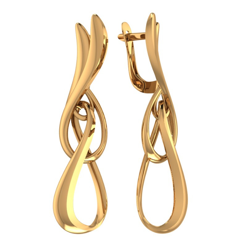 Серьги из жёлтого золота Ювелирное изделие - Серьги из жёлтого золота в магазине Best-Gold 120070