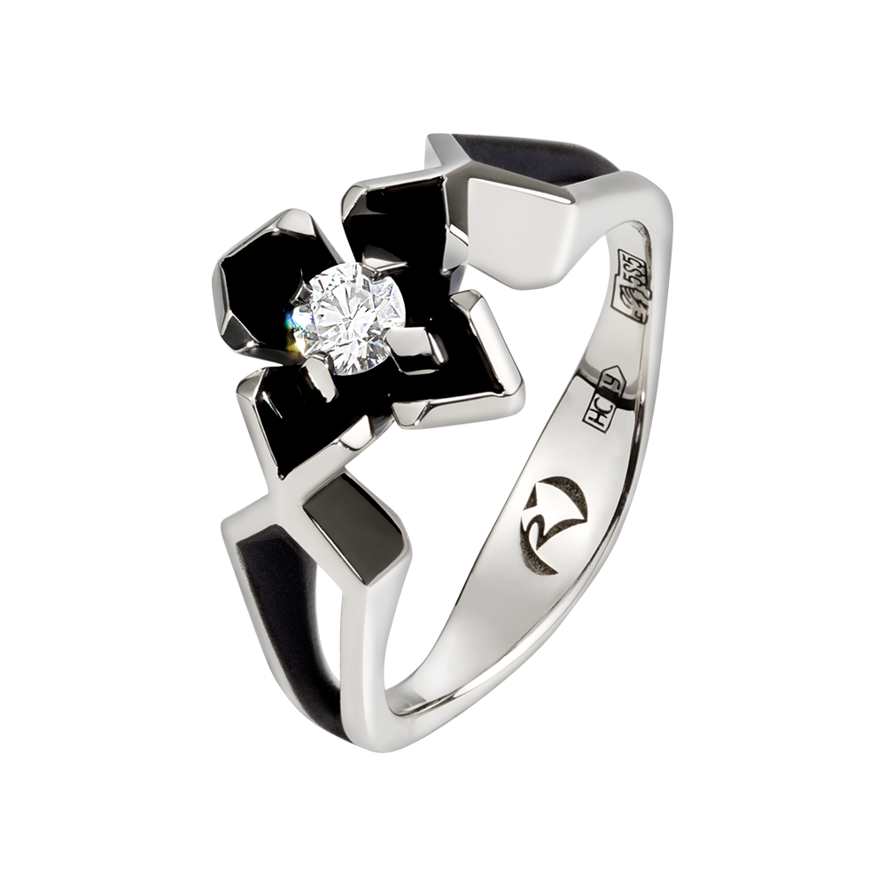 Кольцо из белого золота с бриллиантом Ювелирное изделие - Кольцо из белого золота с бриллиантом в магазине Best-Gold 050211