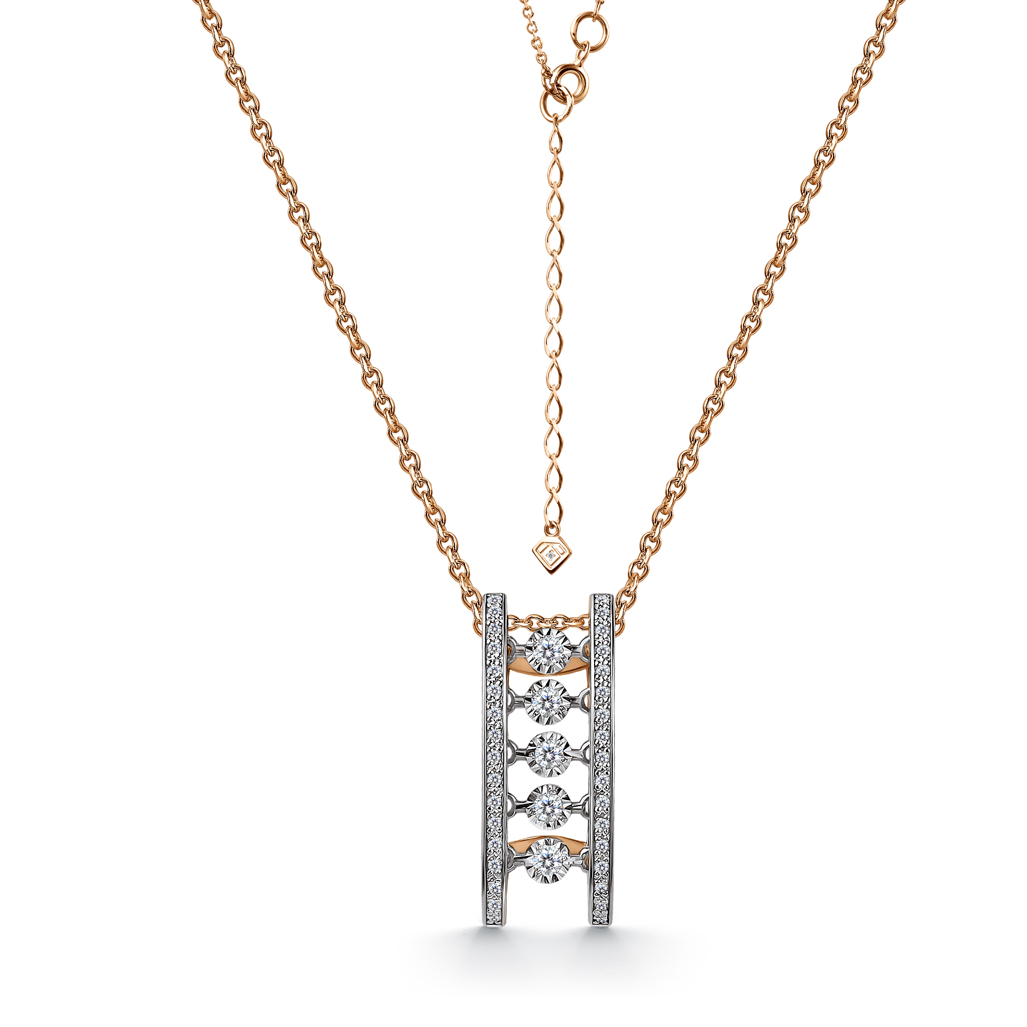 Ювелирное изделие - Колье из красного золота с бриллиантами в магазине Best-Gold 151276