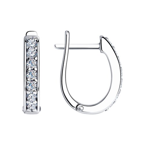 Серьги из серебра с фианитами Ювелирное изделие - Серьги из серебра с фианитами в магазине Best-Gold 073799