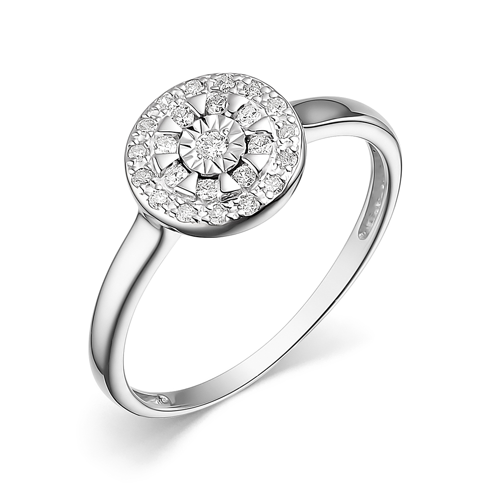 Кольцо из белого золота с бриллиантами Ювелирное изделие - Кольцо из белого золота с бриллиантами в магазине Best-Gold 148443