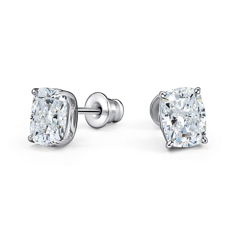 Серьги из серебра с бриллианитом