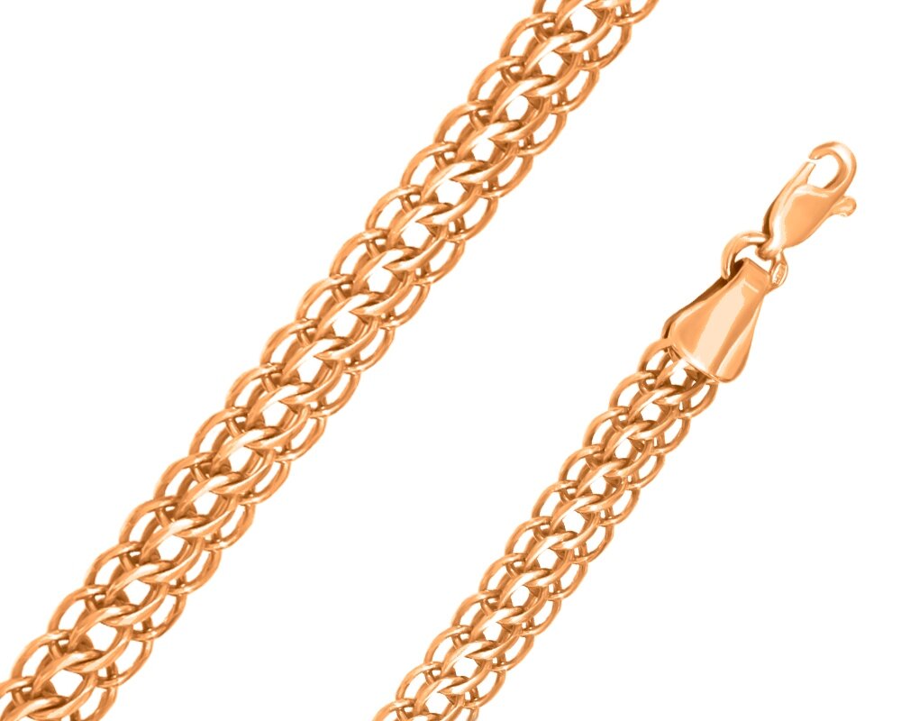 Ювелирное изделие - Браслет из красного золота плетение питон в магазине Best-Gold 125933