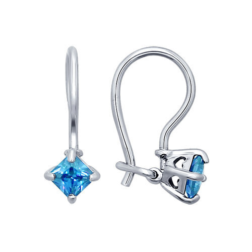 Серьги из серебра с фианитами Ювелирное изделие - Серьги из серебра с фианитами в магазине Best-Gold 007557